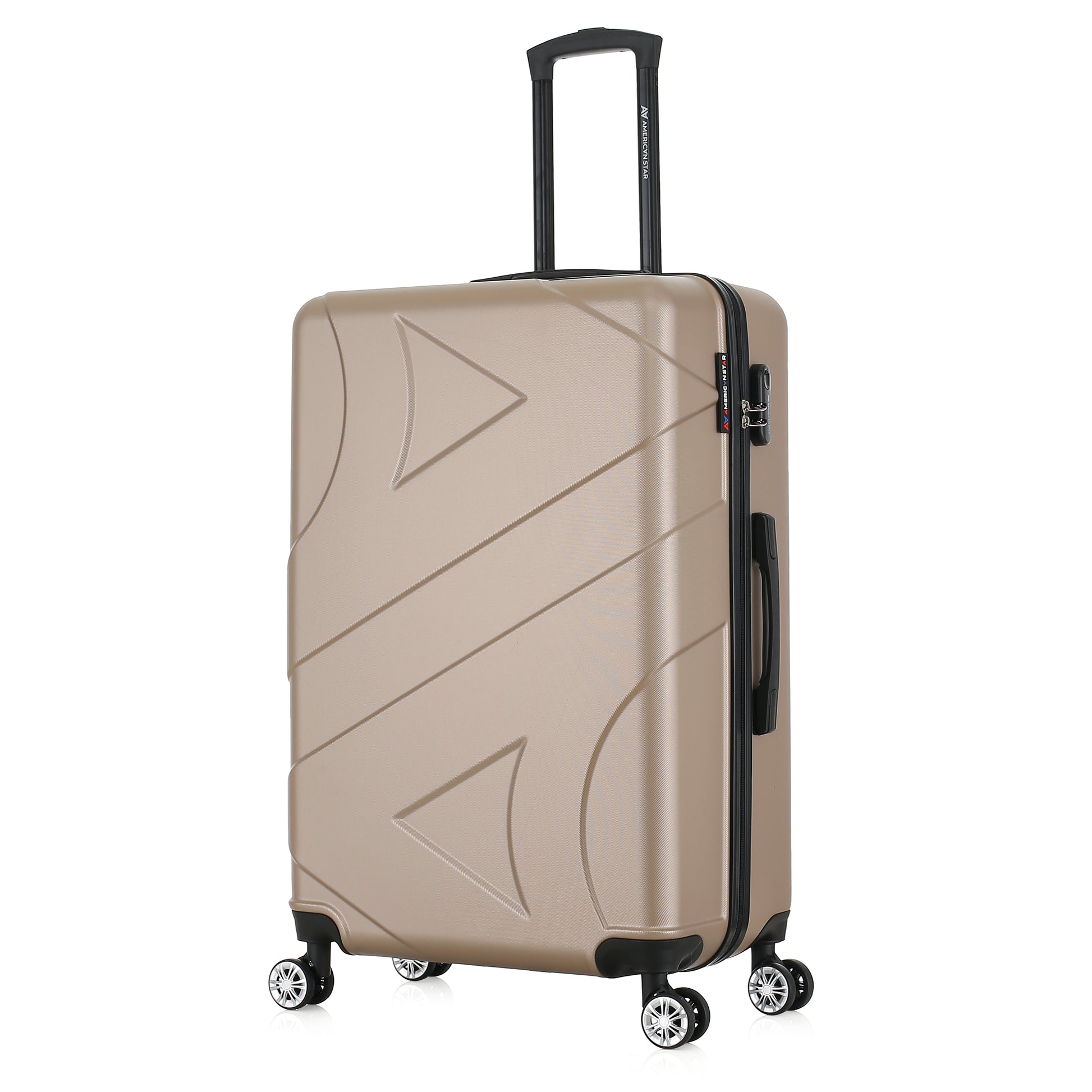 Valise beige de notre collection American Star Boston, taille L de 3/4