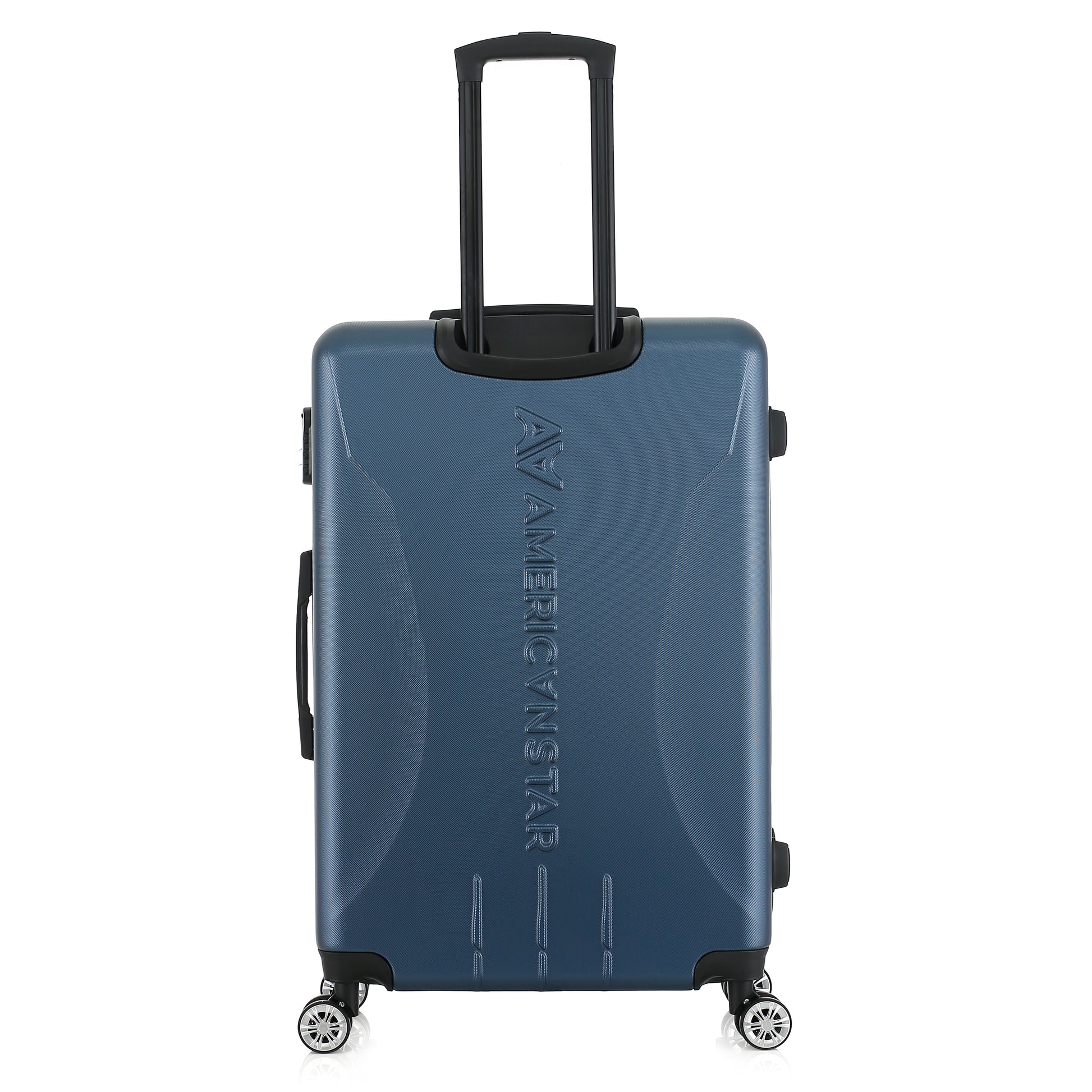 Valise bleue de notre collection American Star Boston, taille L de dos
