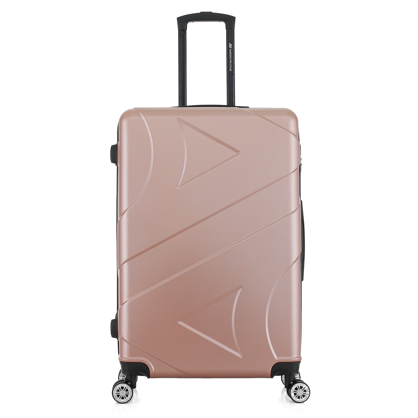 Valise or rose de notre collection American Star Boston, taille L de face