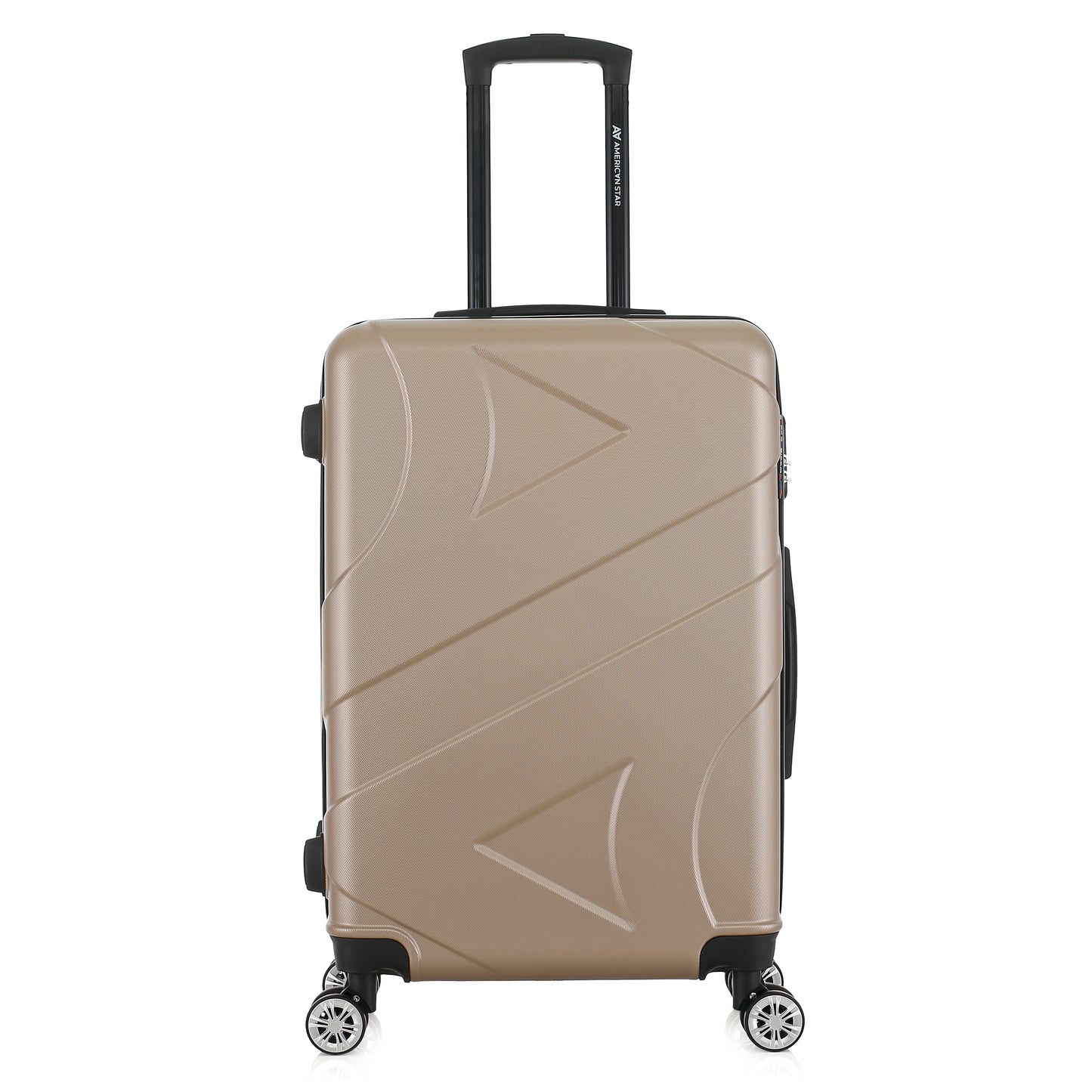 Valise beige de notre collection American Star Boston, taille M de face