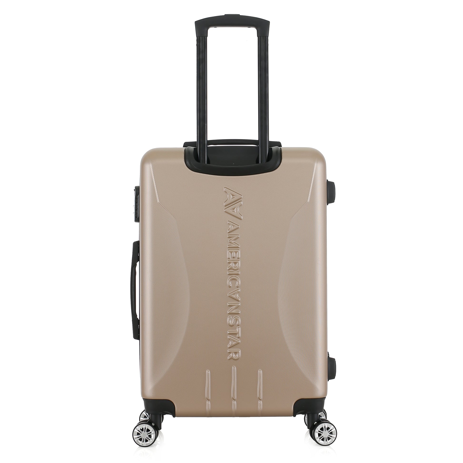Valise beige de notre collection American Star Boston, taille M de dos