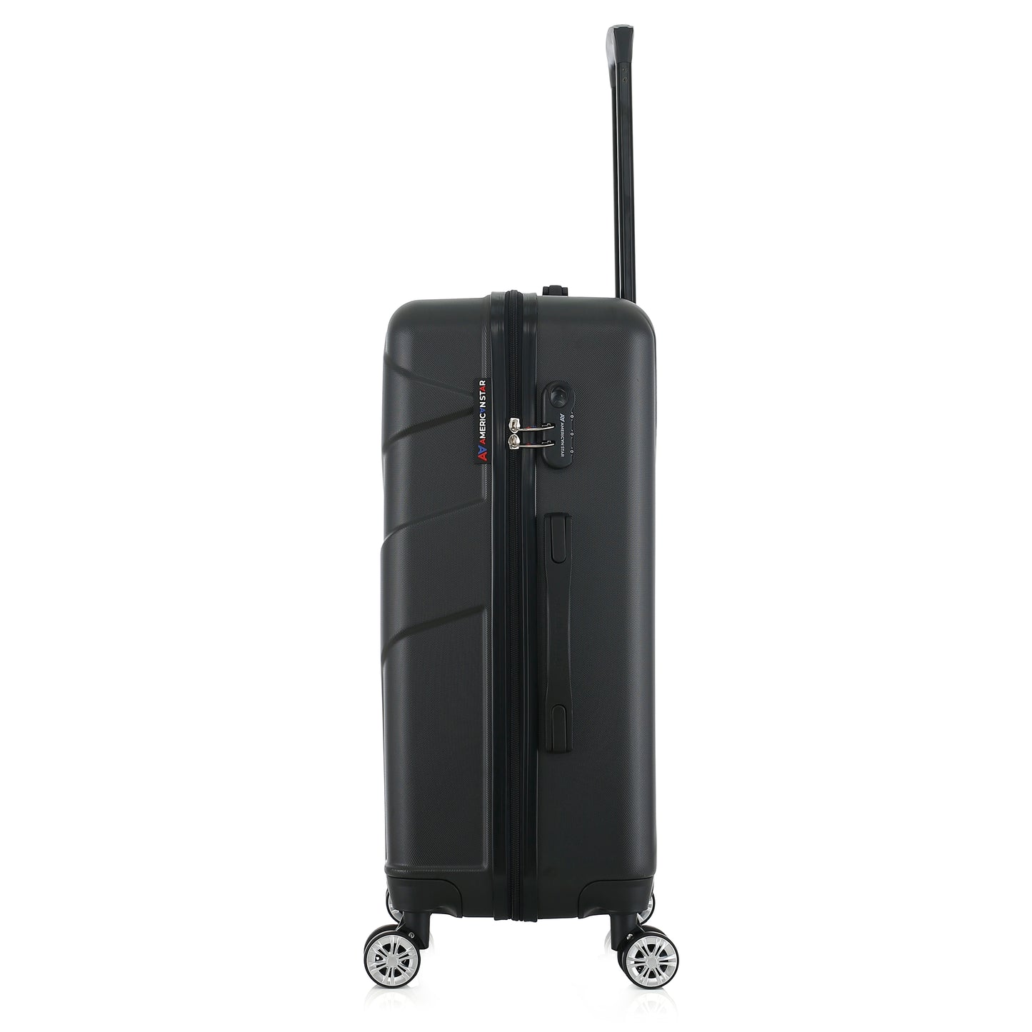 Valise noire de notre collection American Star Boston, taille M de côté