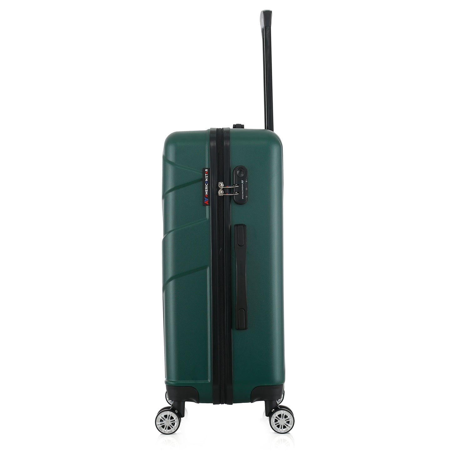 Valise verte de notre collection American Star Boston, taille M de côté