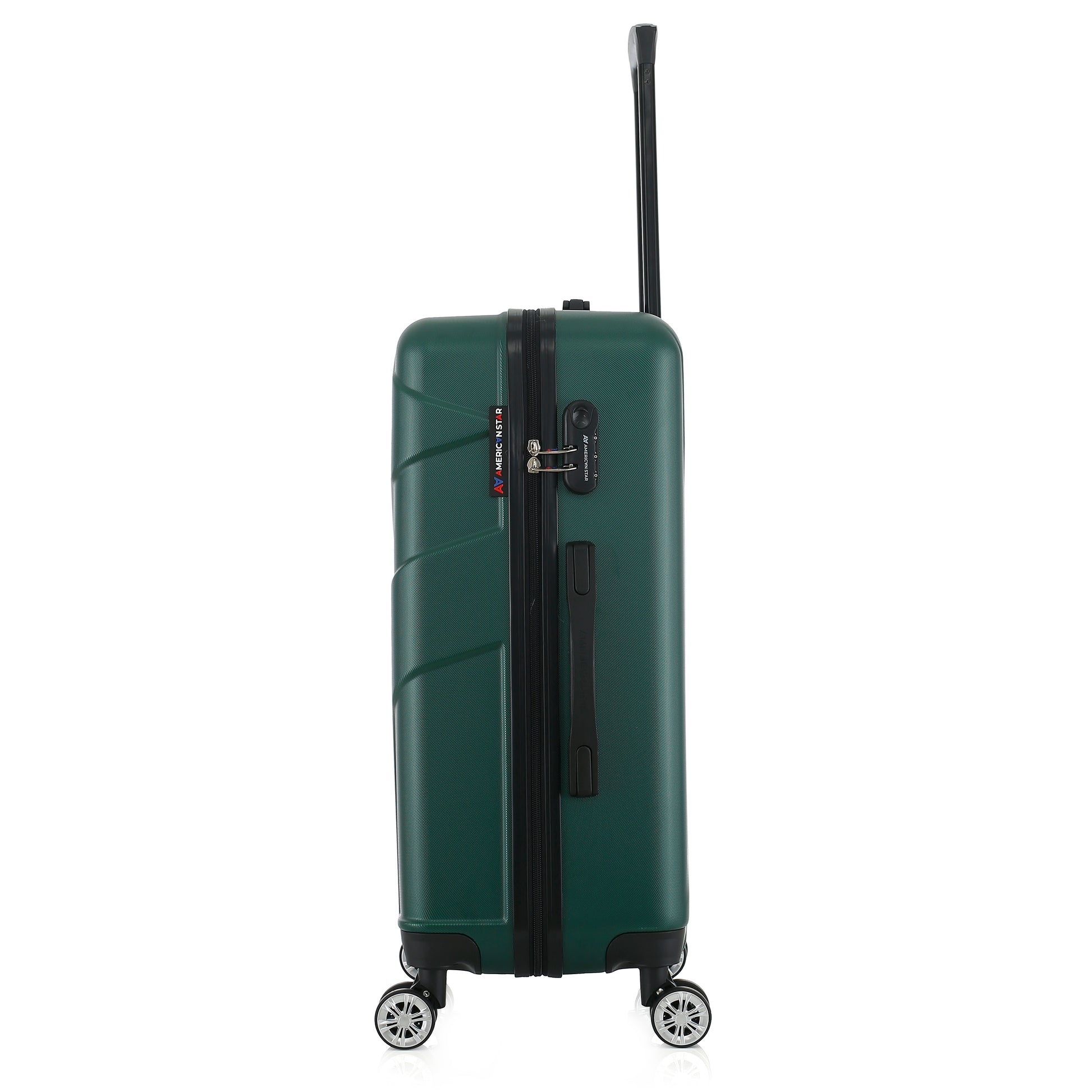 Valise verte de notre collection American Star Boston, taille M de côté
