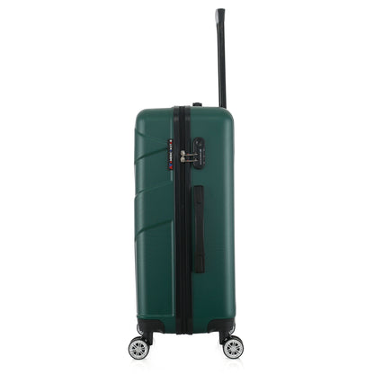 Valise verte de notre collection American Star Boston, taille M de côté
