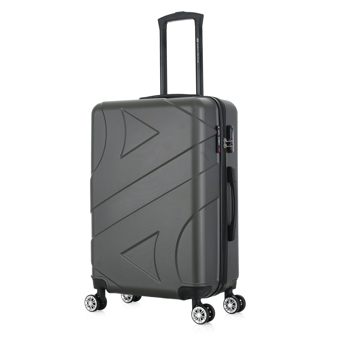 Valise grise de notre collection American Star Boston, taille M de 3/4