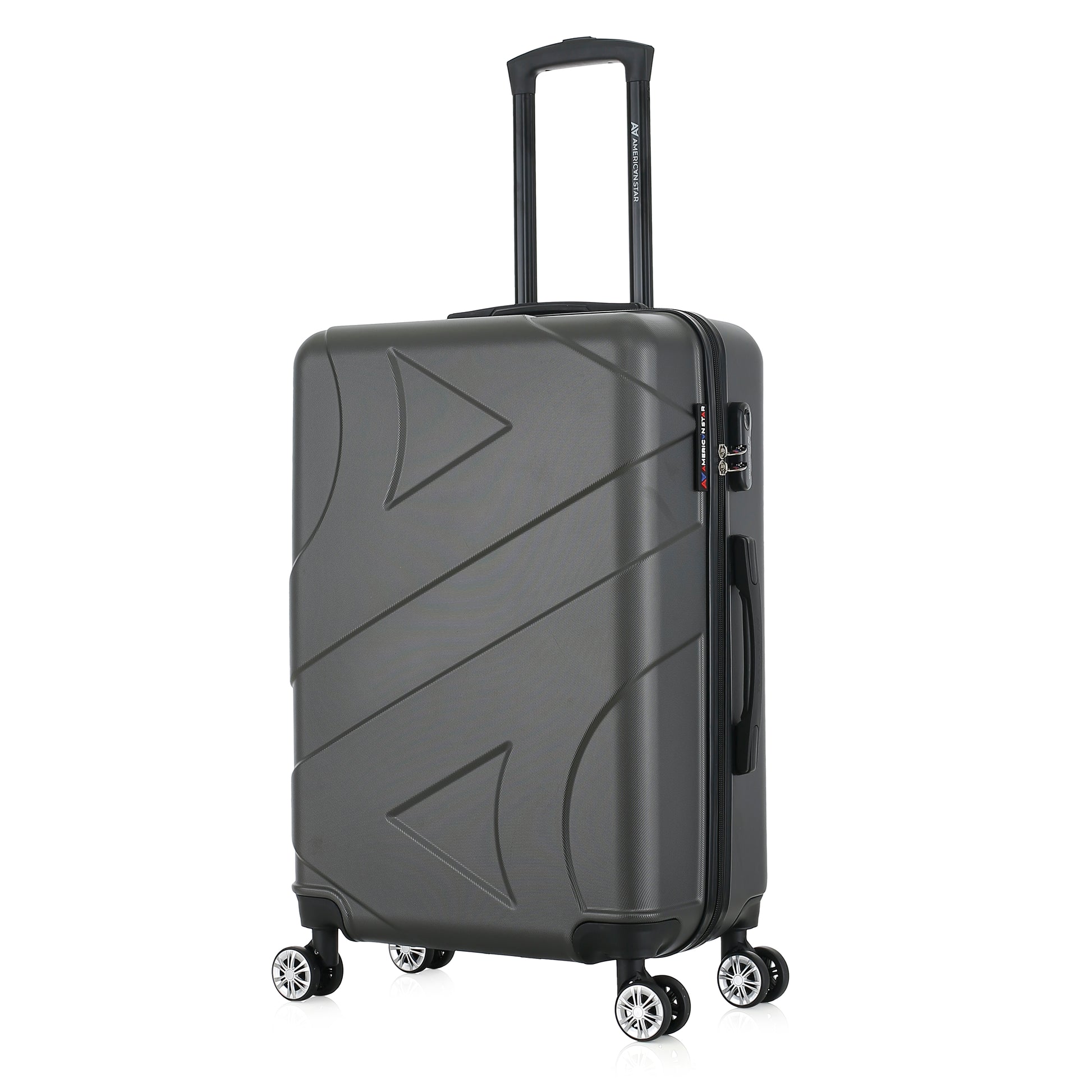 Valise grise de notre collection American Star Boston, taille M de 3/4