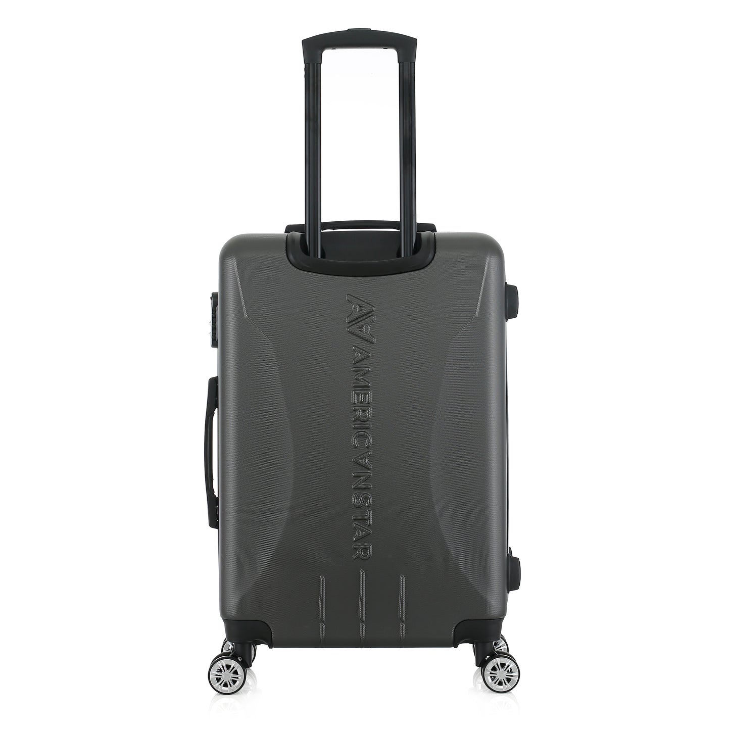 Valise grise de notre collection American Star Boston, taille M de dos