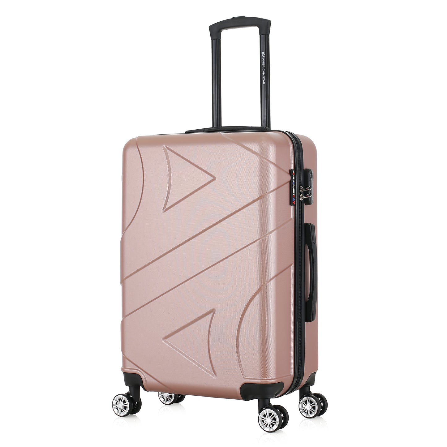 Valise or rose de notre collection American Star Boston, taille M de 3/4