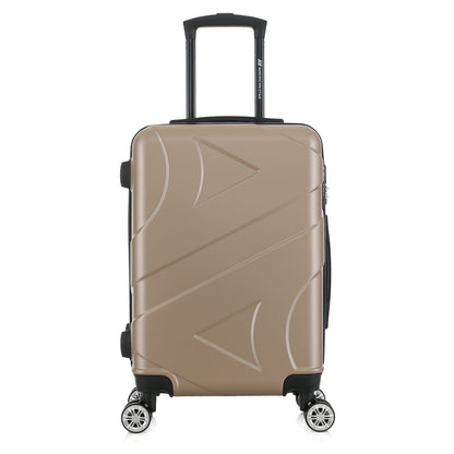 Valise beige de notre collection American Star Boston, taille S de face