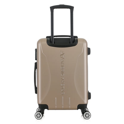 Valise beige de notre collection American Star Boston, taille S de dos