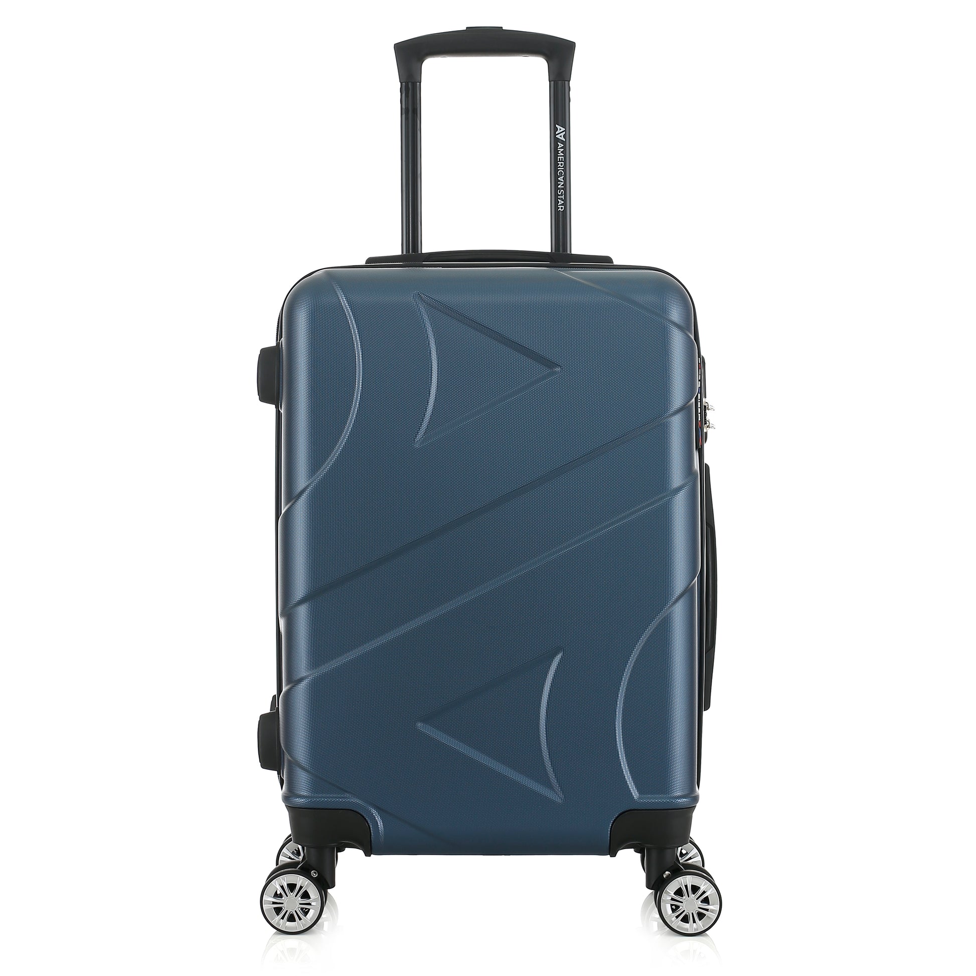 Valise bleue de notre collection American Star Boston, taille S de face