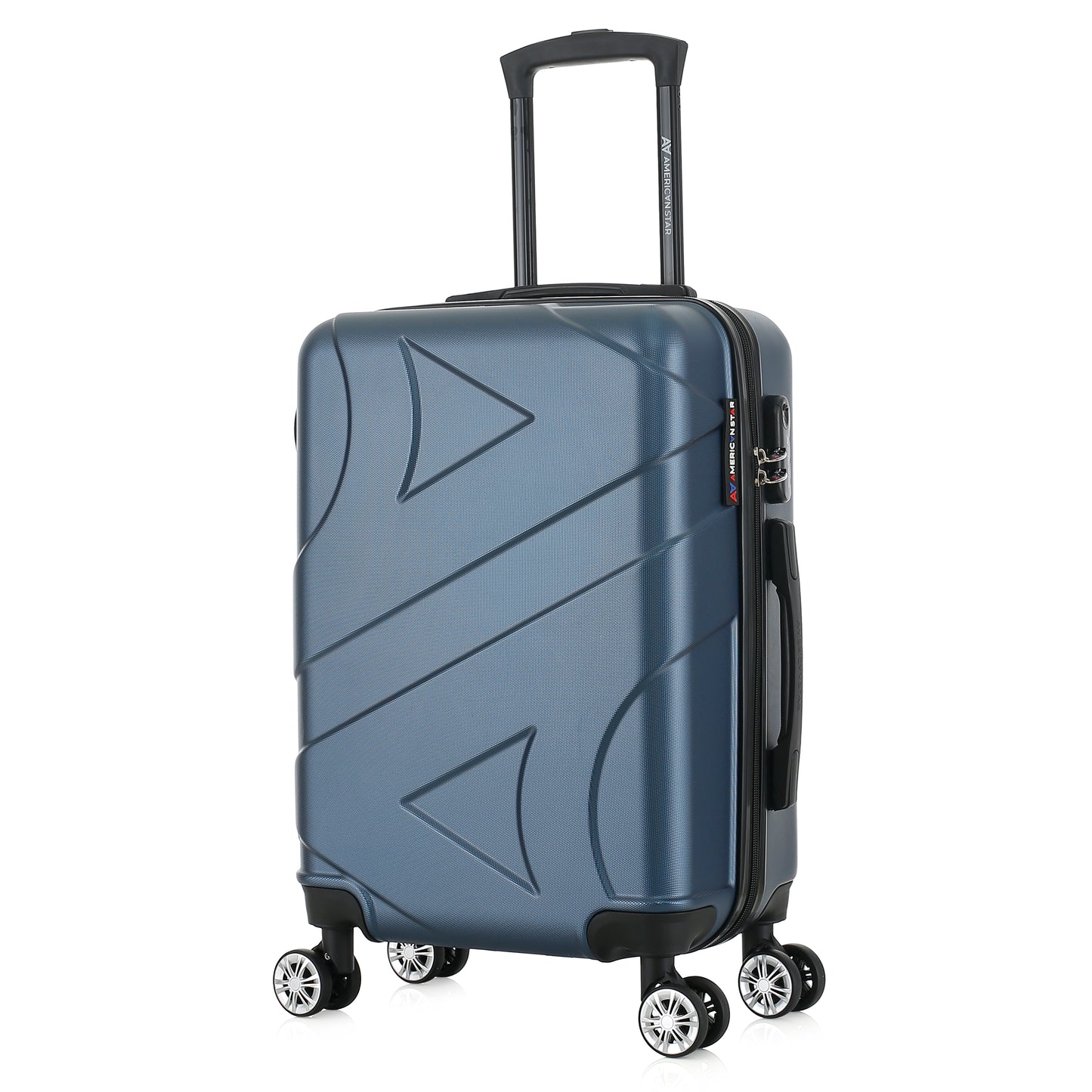 Valise bleue de notre collection American Star Boston, taille S de 3/4