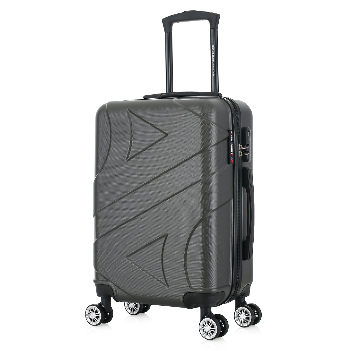 Valise grise de notre collection American Star Boston, taille S de 3/4