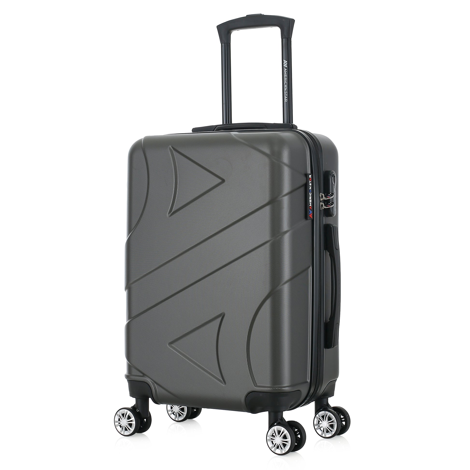 Valise grise de notre collection American Star Boston, taille S de 3/4