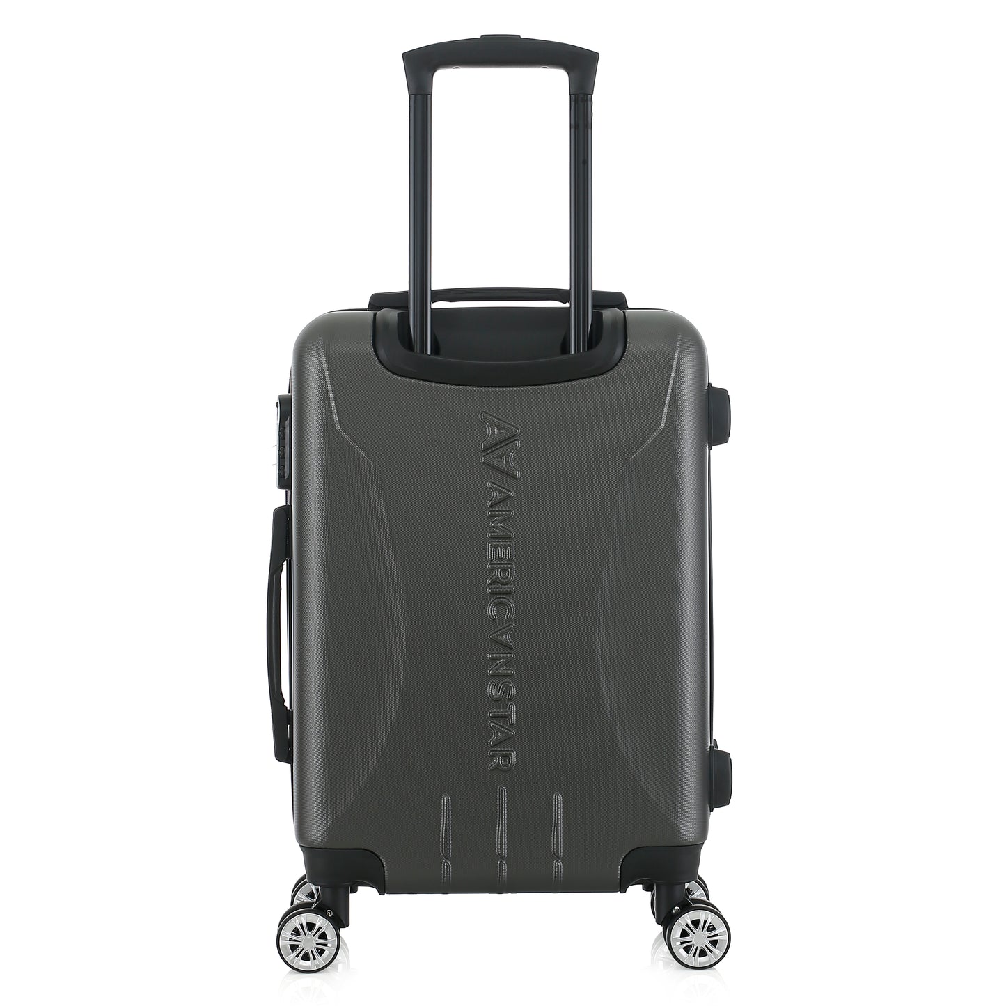 Valise grise de notre collection American Star Boston, taille S de dos