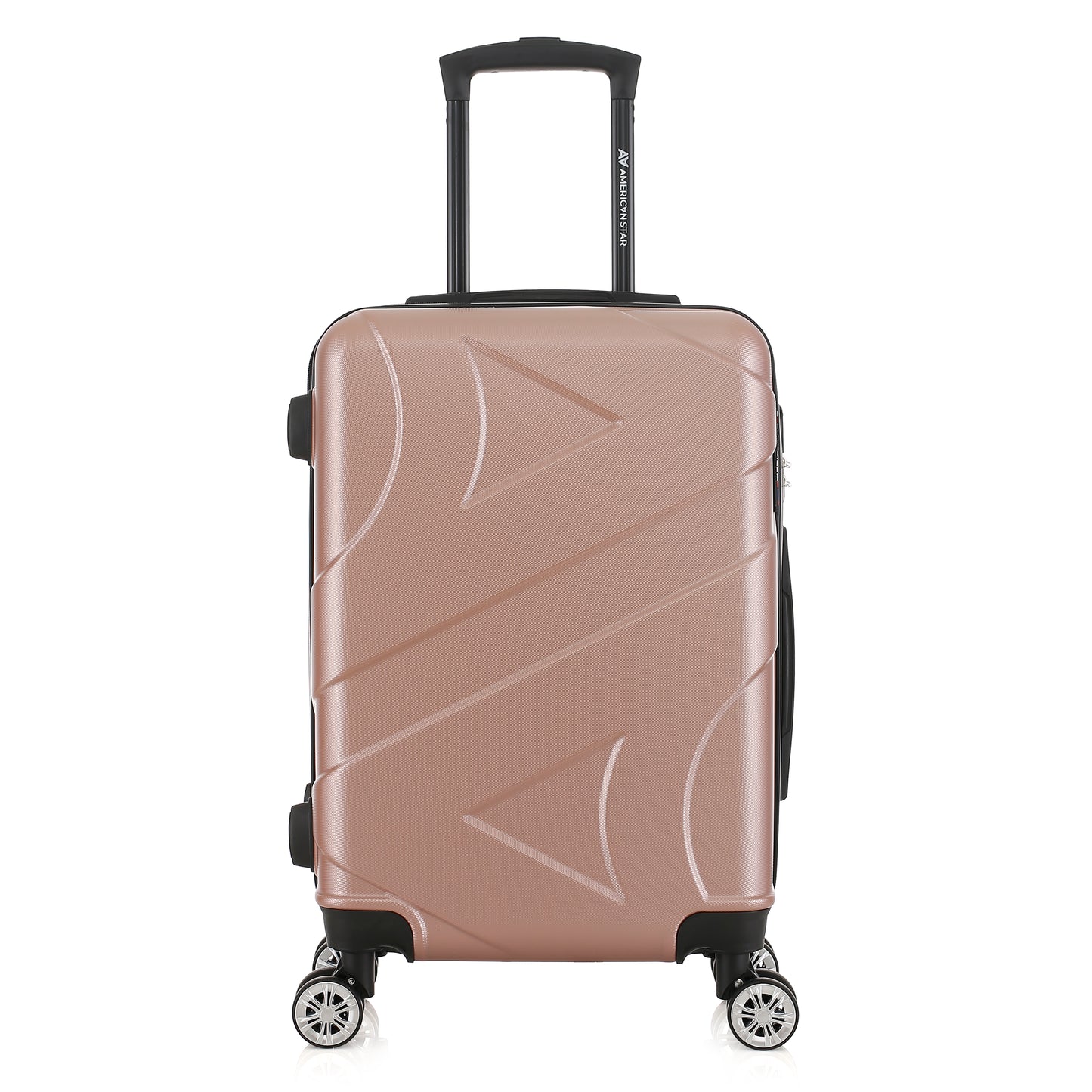 Valise or rose de notre collection American Star Boston, taille S de face