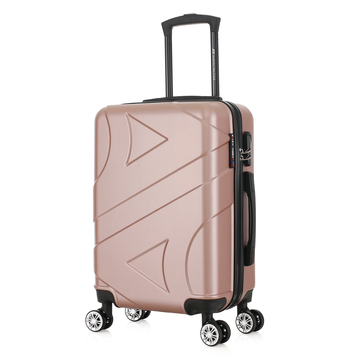 Valise or rose de notre collection American Star Boston, taille S de 3/4