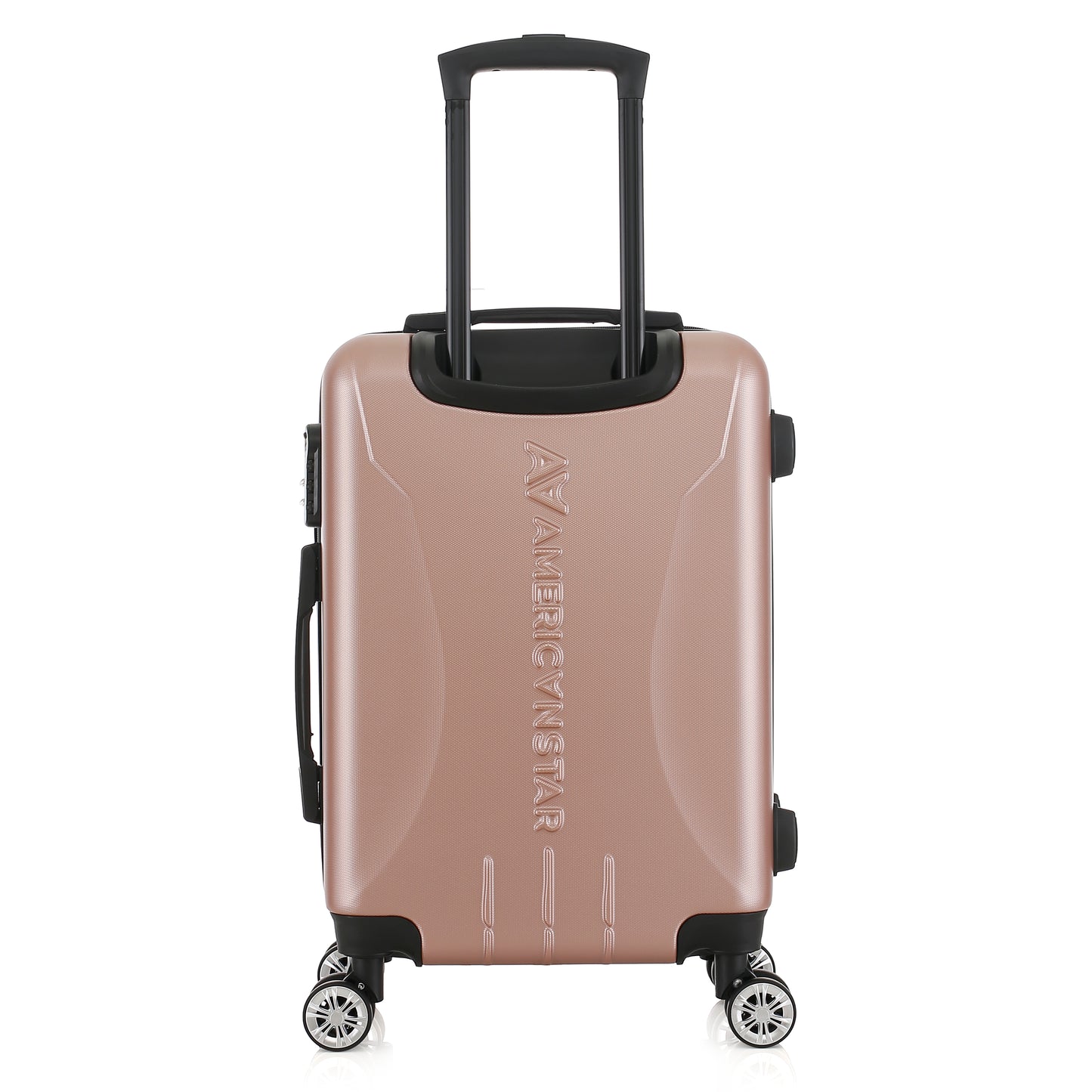 Valise or rose de notre collection American Star Boston, taille S de dos