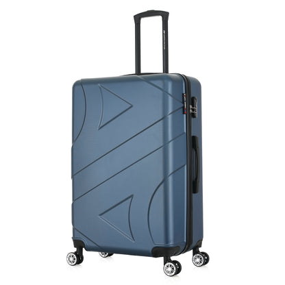 Grande valise bleue de 3/4
