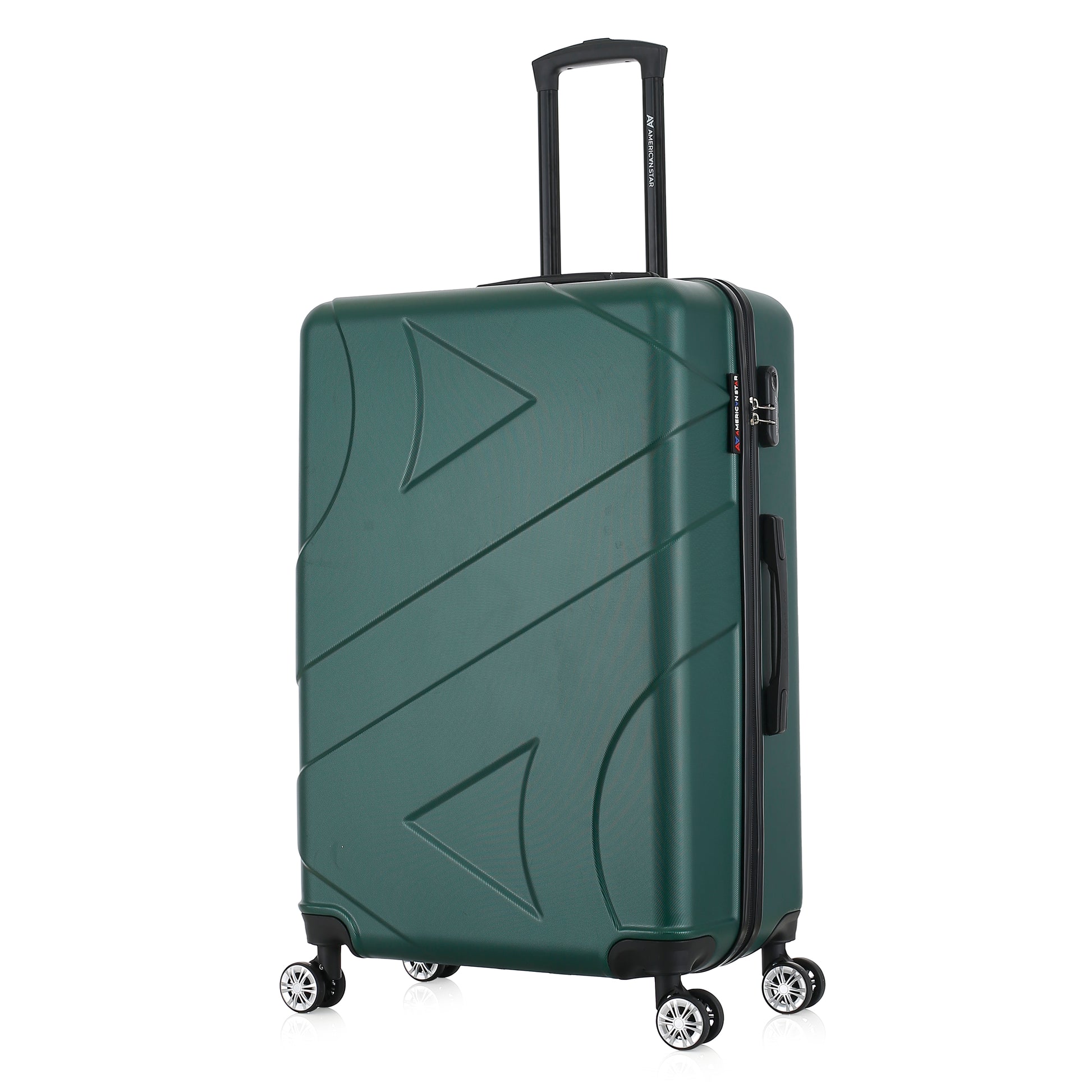 Grande valise verte de 3/4
