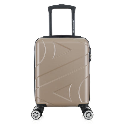 Valise beige de notre collection American Star Boston, taille XS de face