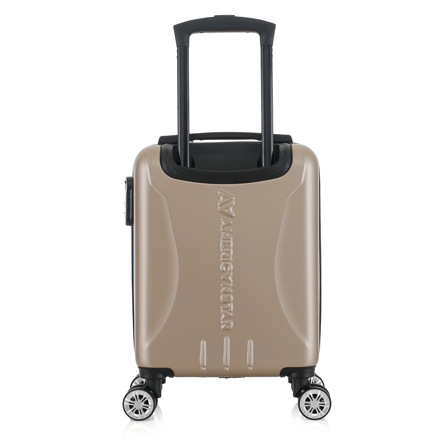 Valise beige de notre collection American Star Boston, taille XS de dos