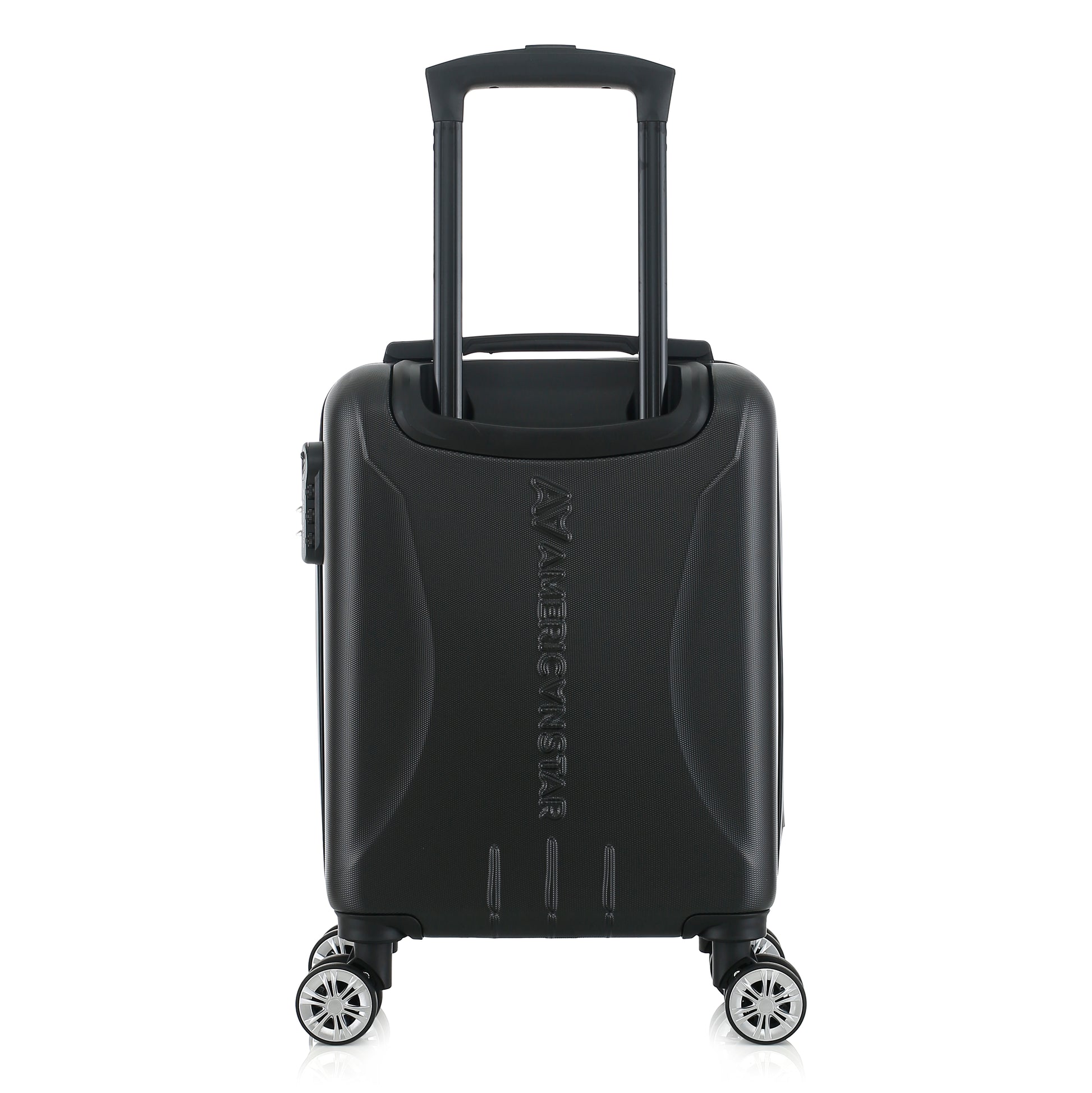 Valise noire de notre collection American Star Boston, taille XS de dos