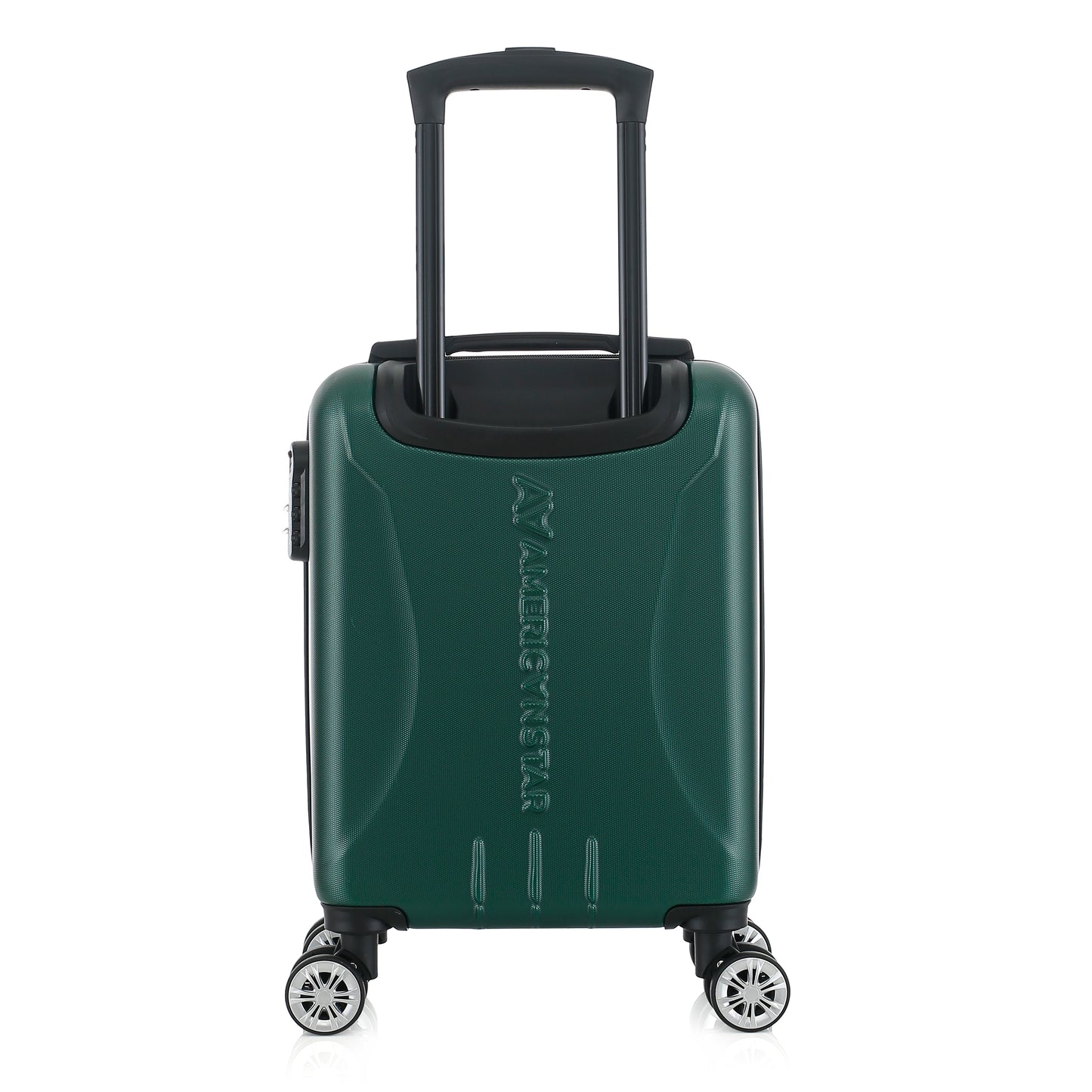 Valise verte de notre collection American Star Boston, taille XS de dos