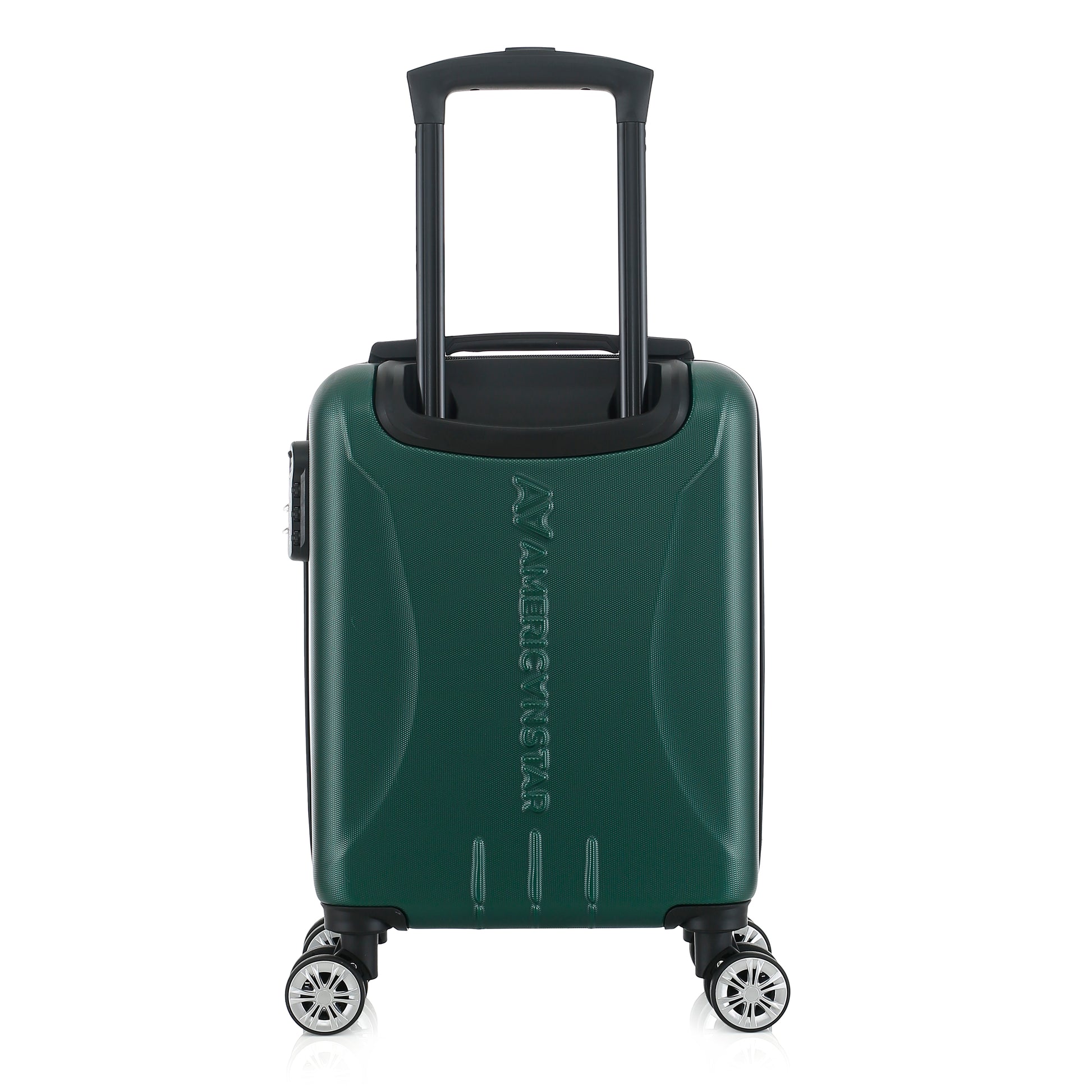 Valise verte de notre collection American Star Boston, taille XS de dos