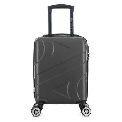 Valise grise de notre collection American Star Boston, taille XS de face