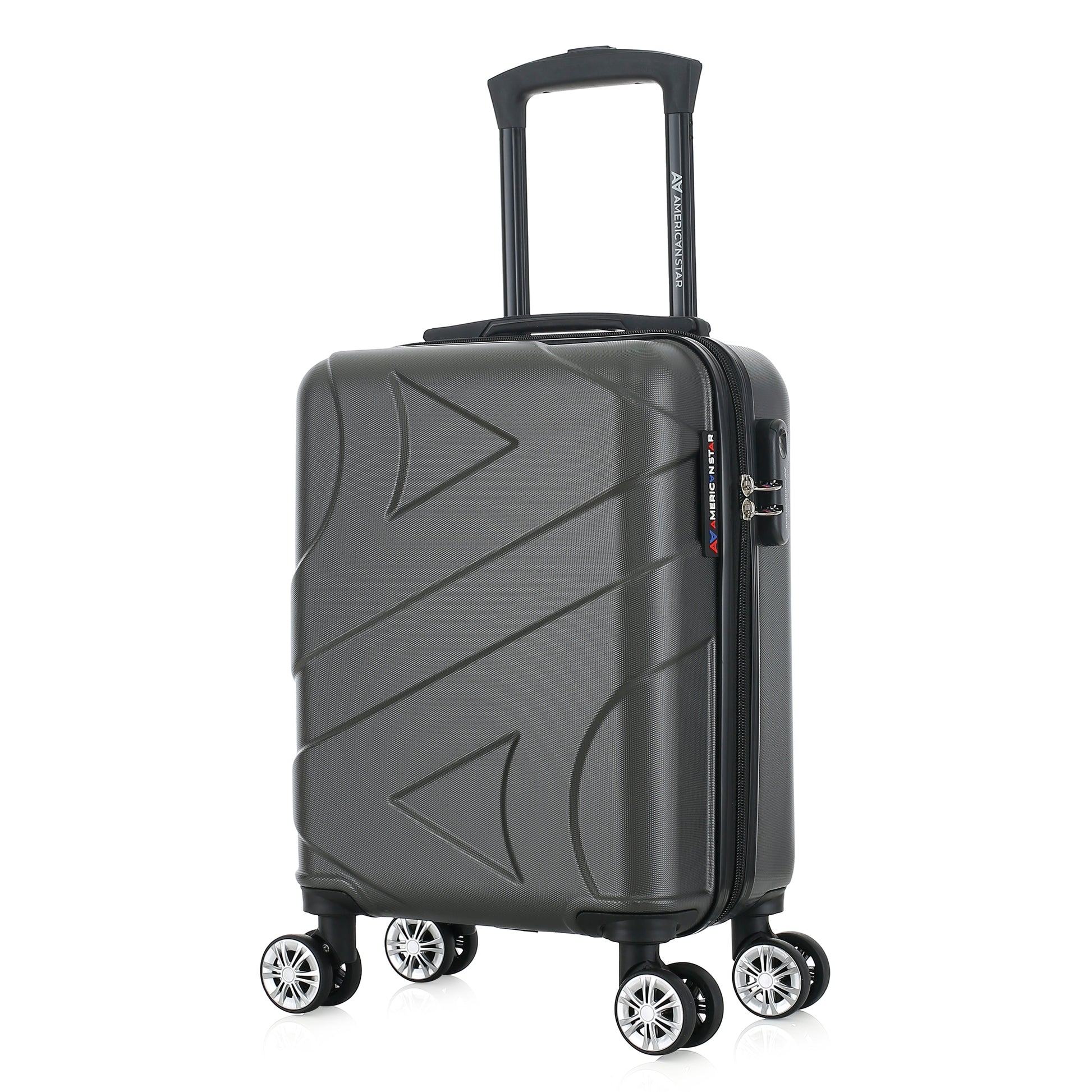 Valise grise de notre collection American Star Boston, taille XS de 3/4