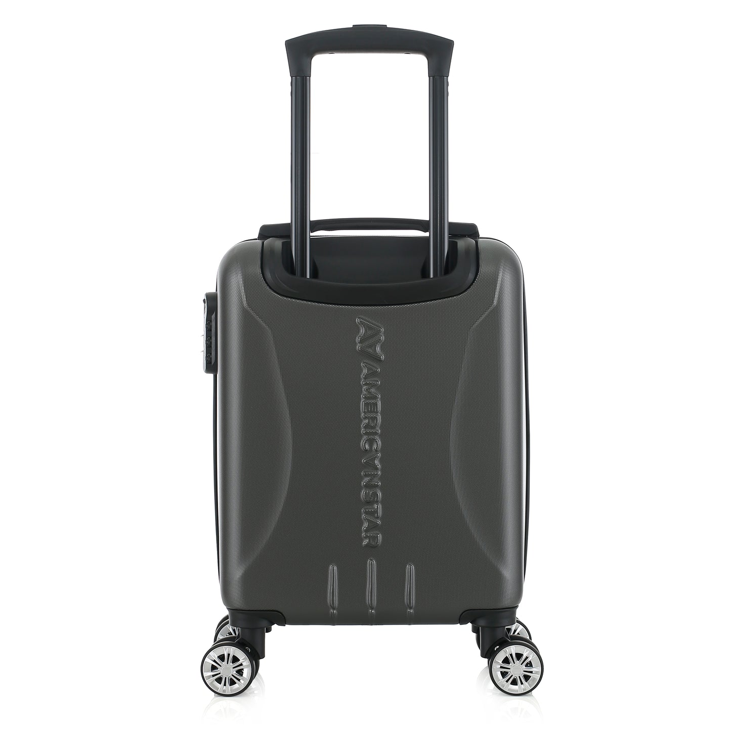 Valise grise de notre collection American Star Boston, taille XS de dos