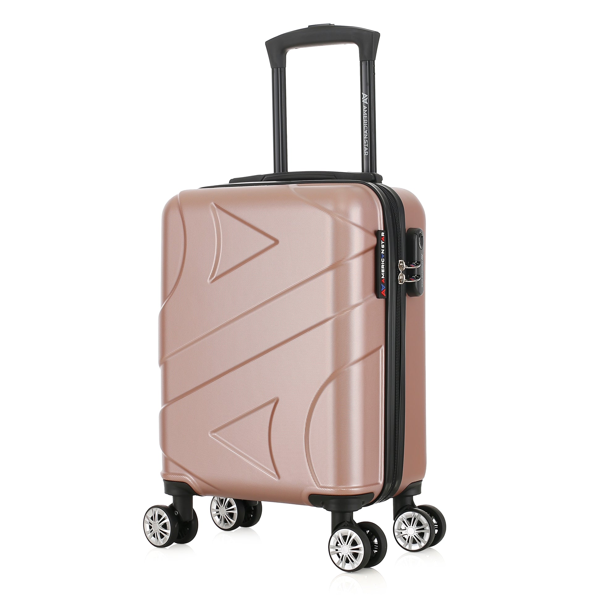 Valise or rose de notre collection American Star Boston, taille XS de 3/4