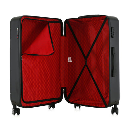 Valise noire de notre collection American Star Chicago, taille L ouverte