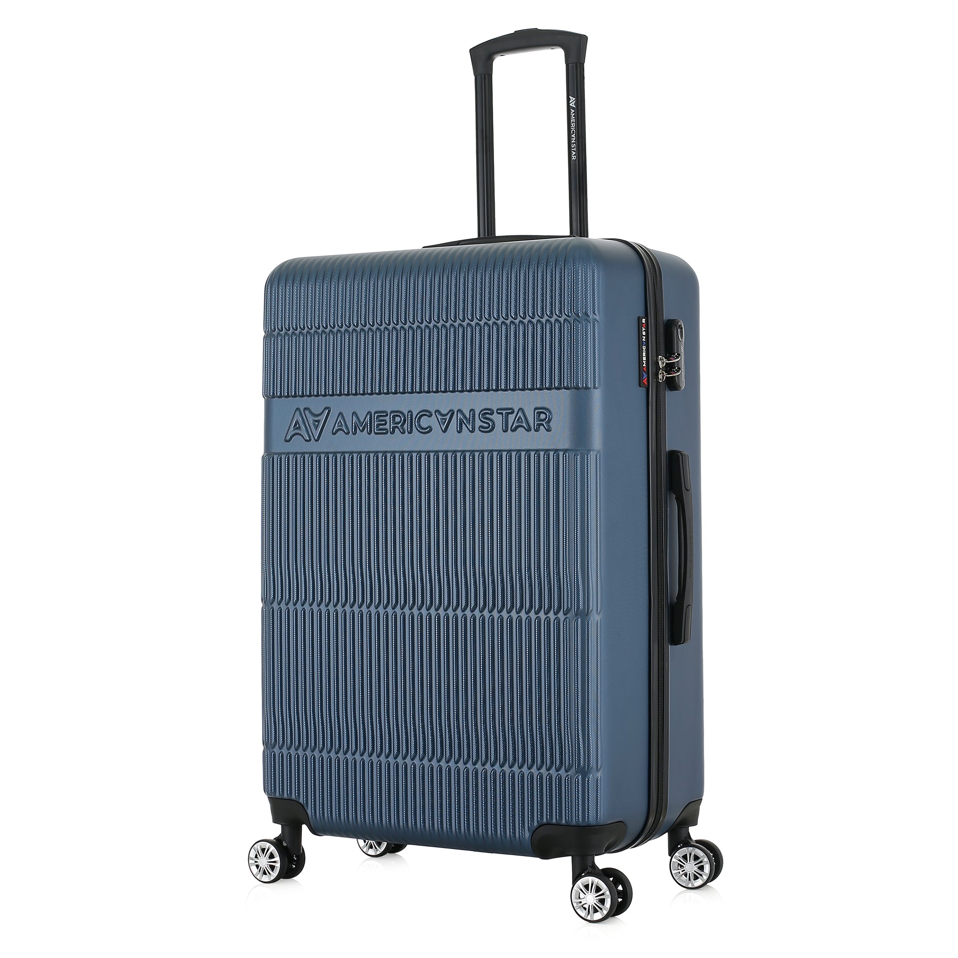 Valise bleue de notre collection American Star Chicago, taille L de 3/4