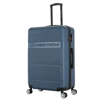 Valise bleue de notre collection American Star Chicago, taille L de 3/4