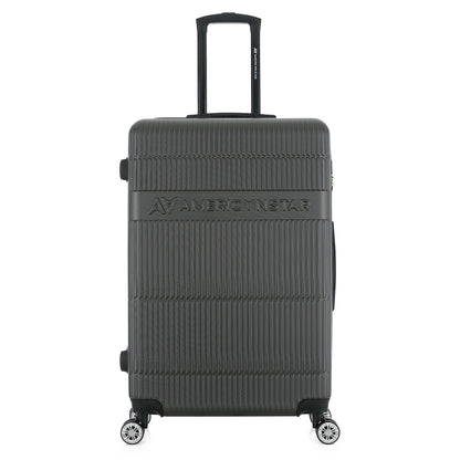 Valise grise de notre collection American Star Chicago, taille L de face