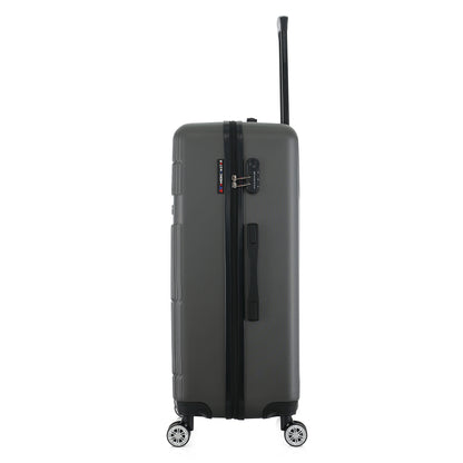 Valise grise de notre collection American Star Chicago, taille L de côté