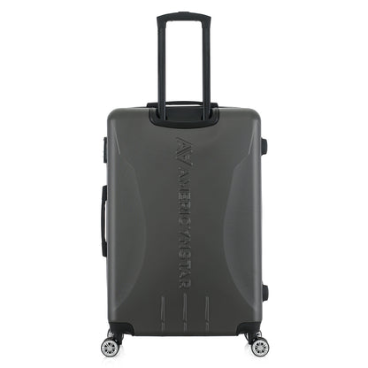 Valise grise de notre collection American Star Chicago, taille L de dos