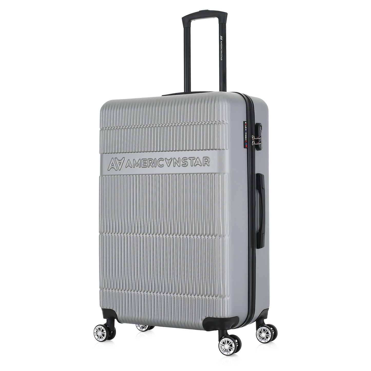 Valise argent de notre collection American Star Chicago, taille L de 3/4