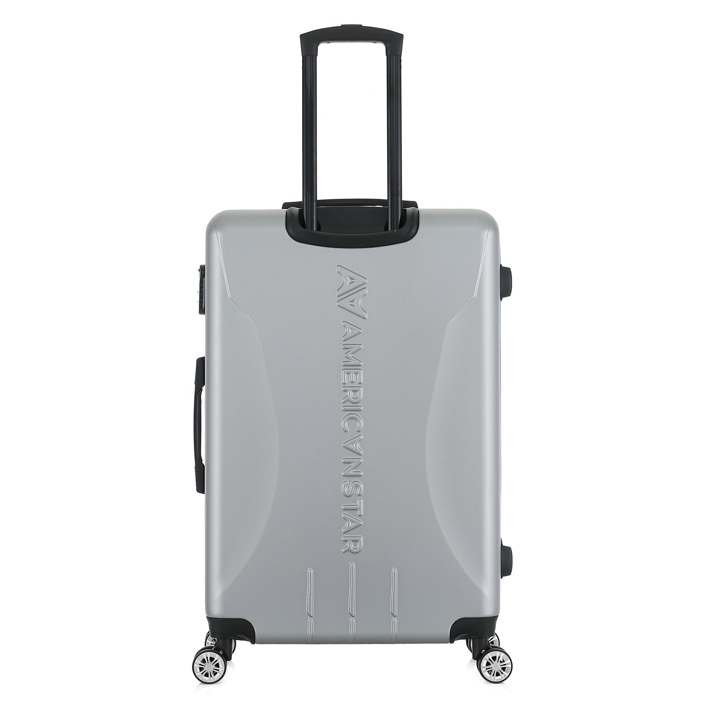 Valise argent de notre collection American Star Chicago, taille L de dos