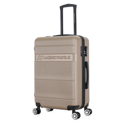 Valise beige de notre collection American Star Chicago, taille M de 3/4