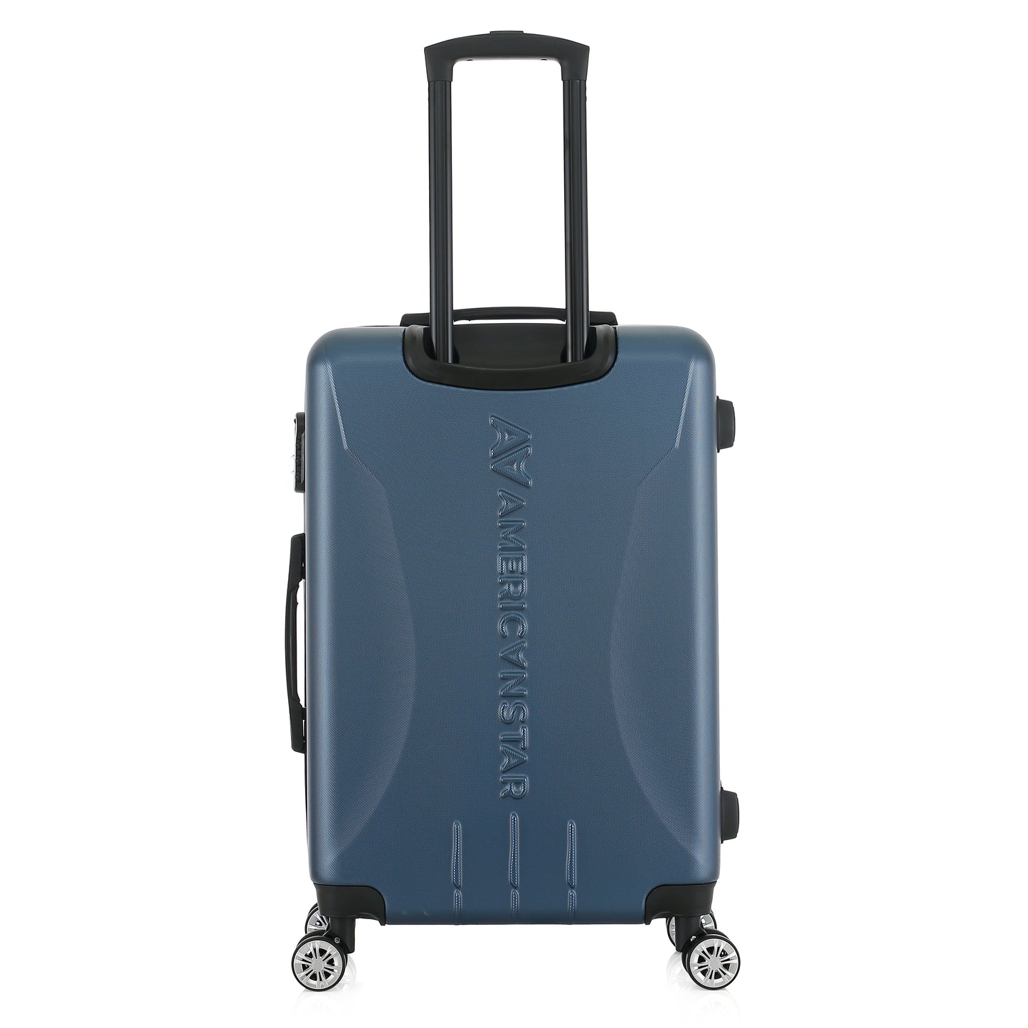Valise bleue de notre collection American Star Chicago, taille M de dos