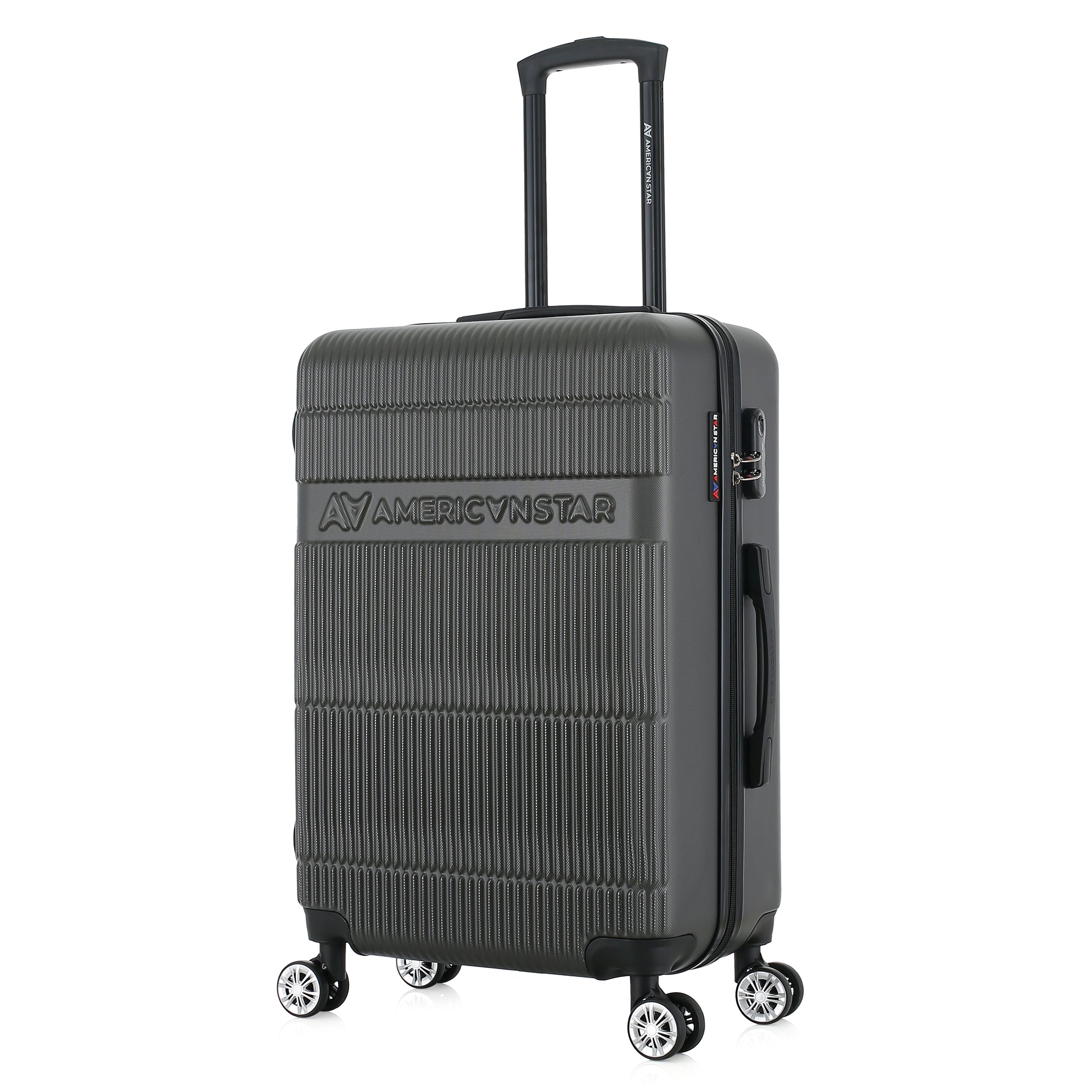 Valise grise de notre collection American Star Chicago, taille M de 3/4