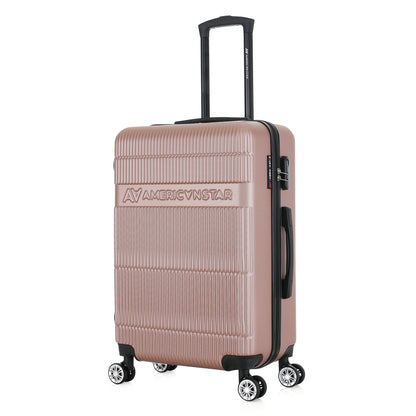 Valise or rose de notre collection American Star Chicago, taille M de 3/4