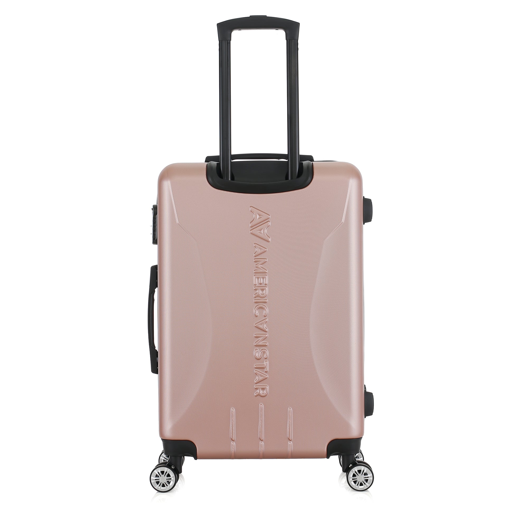 Valise or rose de notre collection American Star Chicago, taille M de dos
