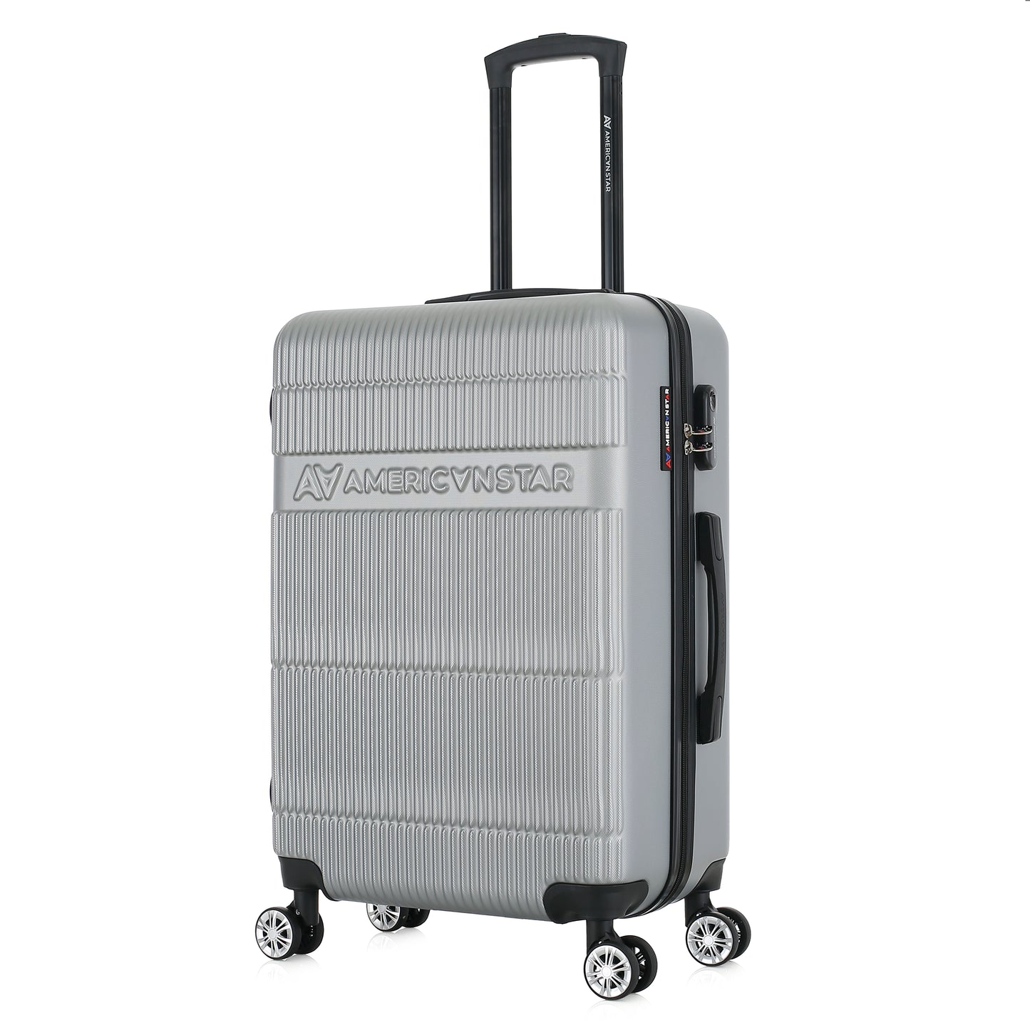 Valise argent de notre collection American Star Chicago, taille M de 3/4