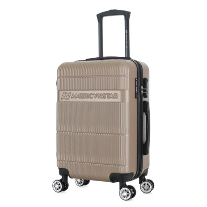 Valise beige de notre collection American Star Chicago, taille S de 3/4