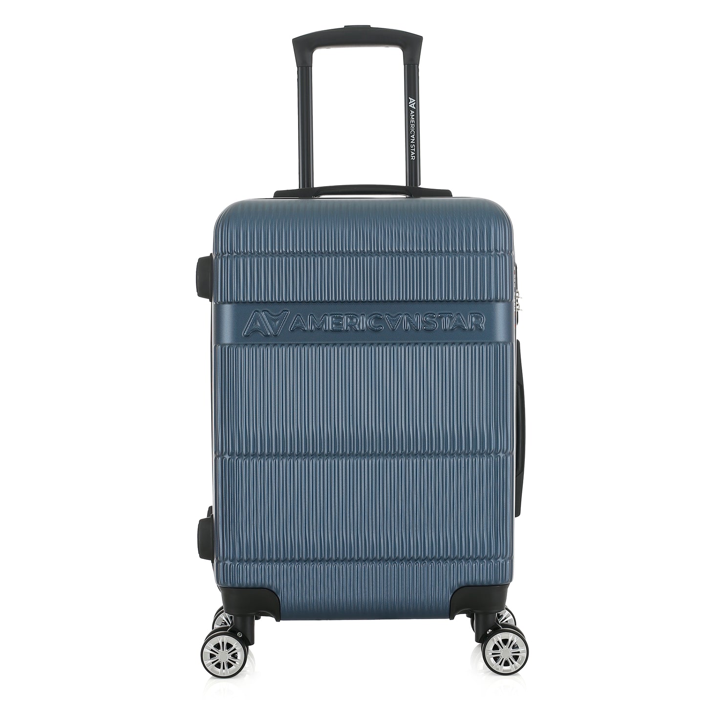 Valise bleue de notre collection American Star Chicago, taille S de face